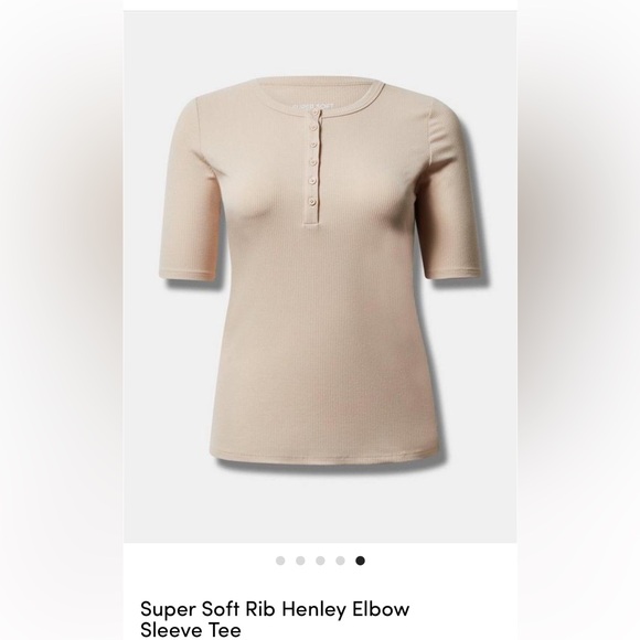 Torrid Cream Henley Bodysuit - Picture 3 of 6